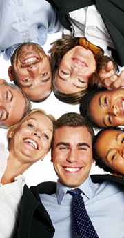 Engaged corporate professionals in a meeting